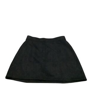 SPANX Black suede Mini Skirt